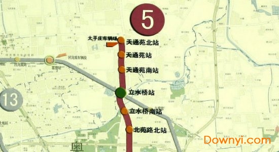 北京地铁5号线路图 北京地铁5号线路图最新版