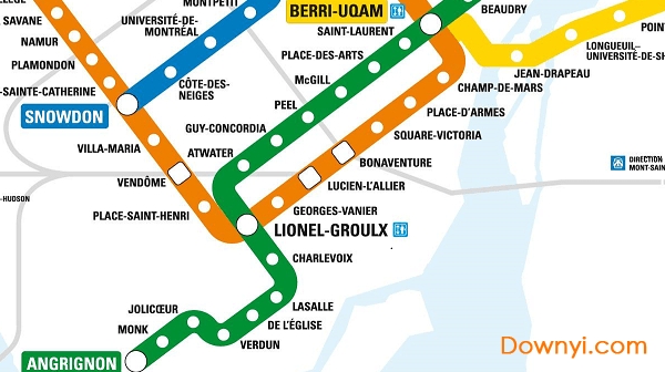 蒙特利尔地铁图 蒙特利尔地铁线路图