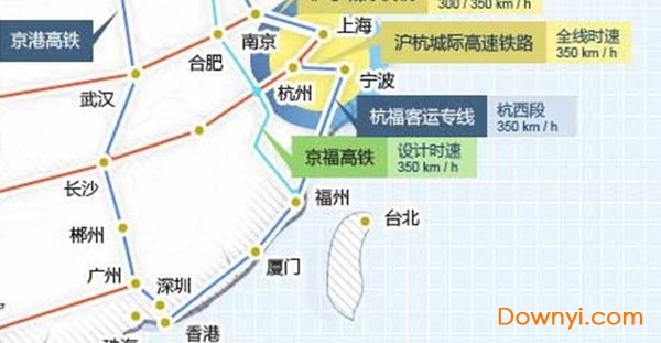 四纵四横高铁线路图