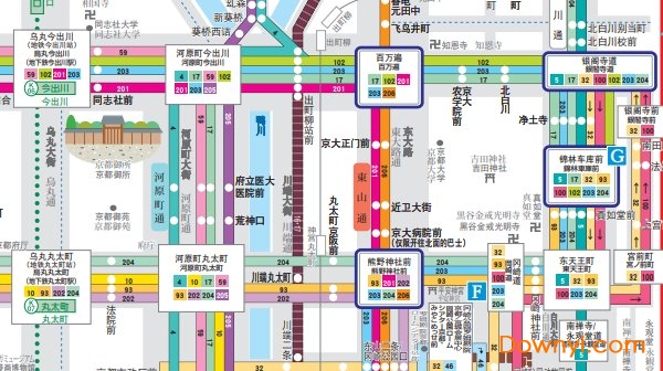 京都地铁图中文版 日本京都地铁线路图
