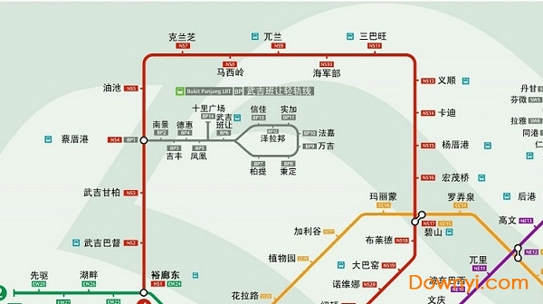 新加坡地铁图中文版