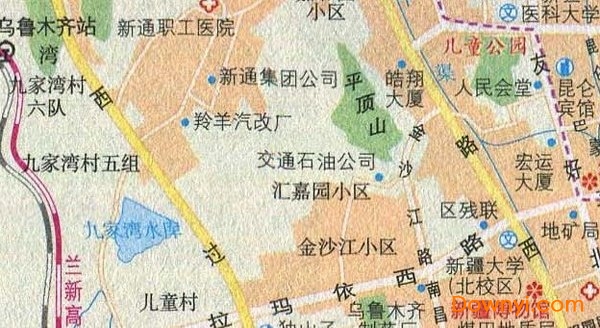 乌鲁木齐旅游景点地图
