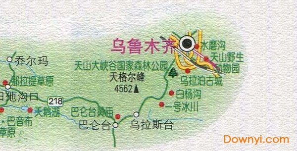 乌鲁木齐至霍城旅游地图 乌鲁木齐至霍城地图高清版