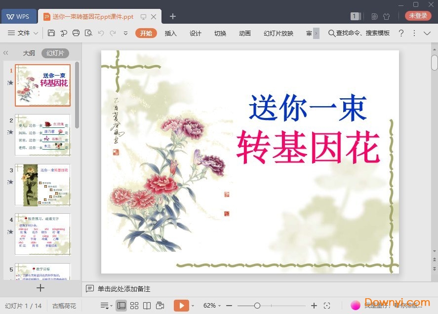 送你一束转基因花最新ppt 送你一束转基因花免费课件