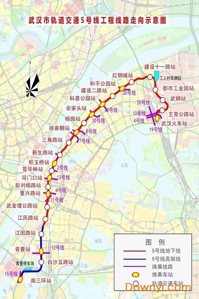 武汉地铁5号线站点图 武汉地铁5号线线路图