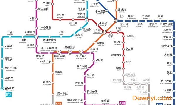 天津地铁线路图2019可放大版