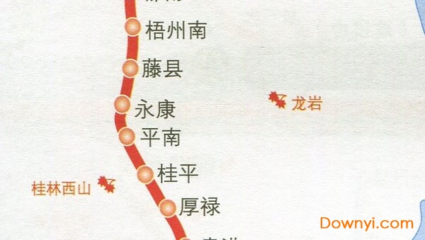 南广高铁线路图 南广高铁线路图及站点图