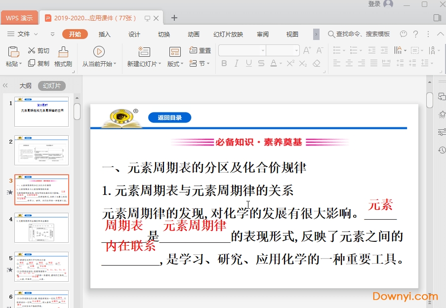 元素周期表和元素周期律的应用课件