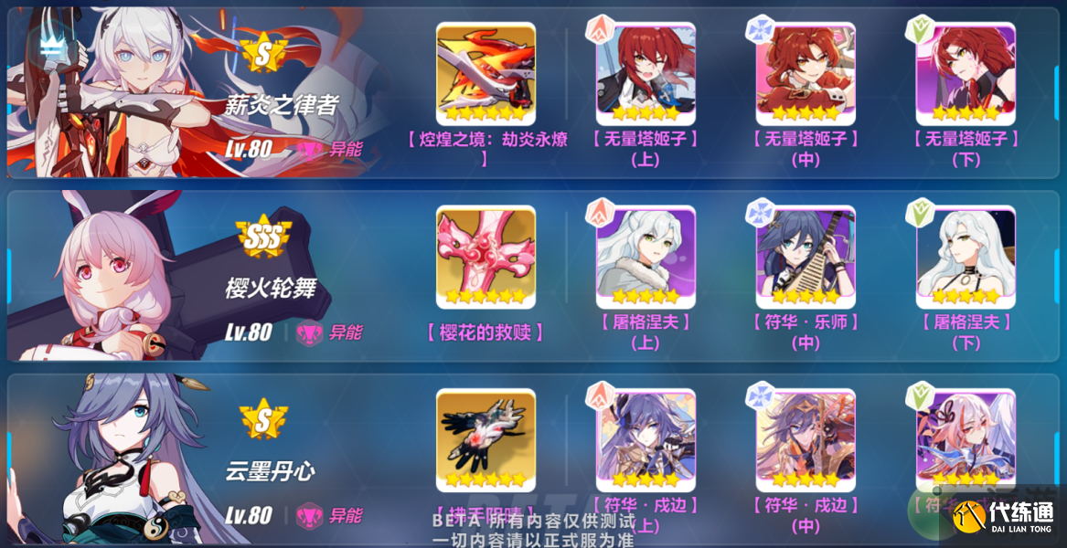 崩坏3薪炎之律者阵容搭配推荐