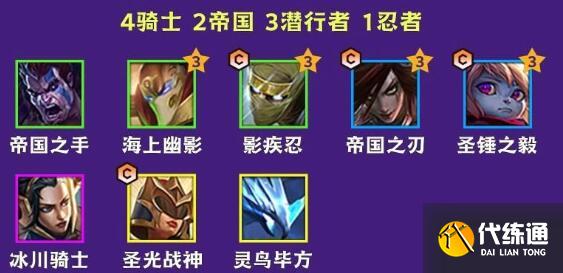 金铲铲之战帝国骑士潜行者阵容装备搭配