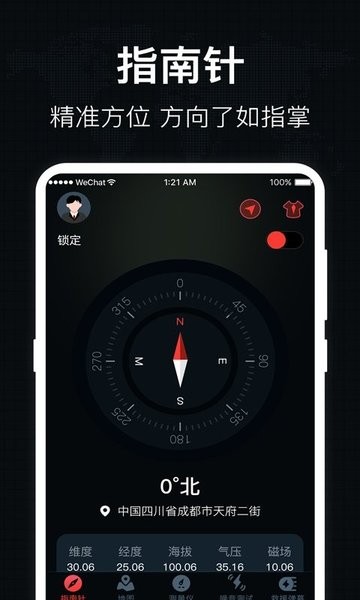 地图罗盘指南针