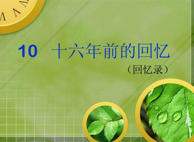 十六年前的回忆ppt